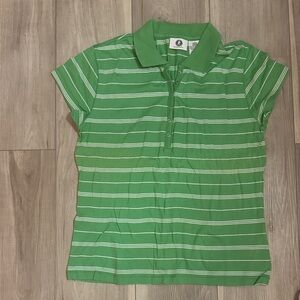 Arizona Jean Company Green Striped Blouse